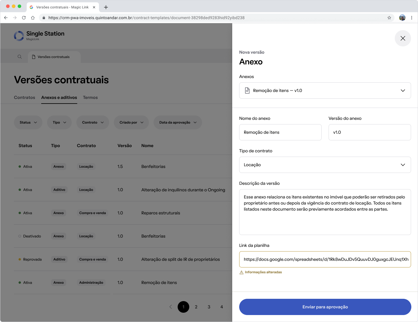 Creating a new attachment template version